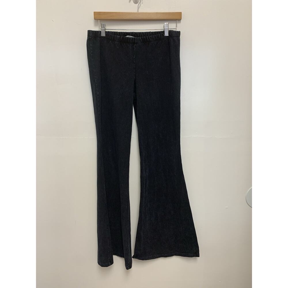 Chatoyant Black Mineral Wash Bell Bottoms Womens Size L